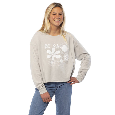 SisstrEvolution Be Kind L/S Knit Tee - Blue Mist