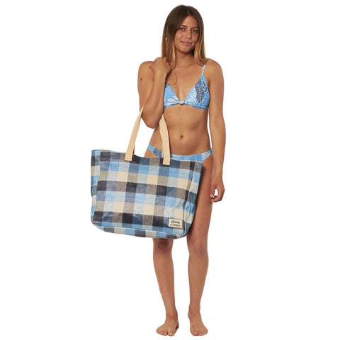 SisstrEvolution Beach Plaid Tote - Ocean