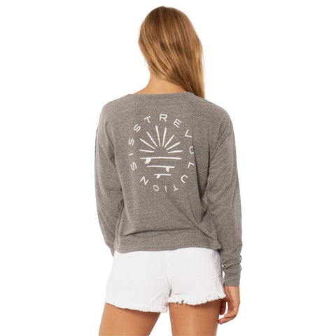 SisstrEvolution Board Stack L/S Knit Tee - Heather Grey