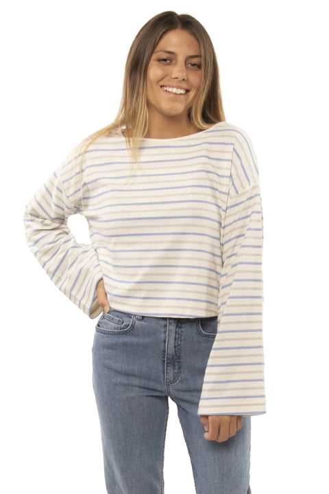 SisstrEvolution Camillo L/S Knit Top - Breaker Blue