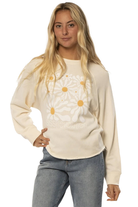 SisstrEvolution Flowering Illusion L/S Crew - Vintage White