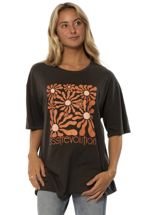 SisstrEvolution Sisstr Love S/S Knit Tee - Charcoal