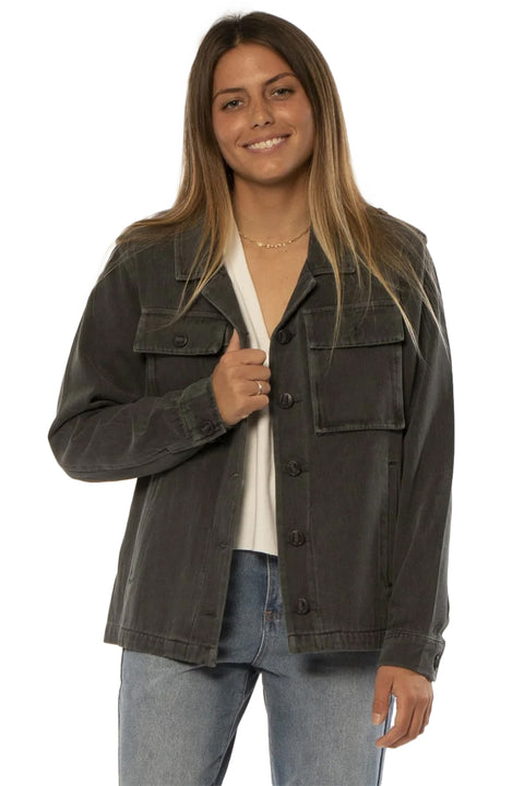 SisstrEvolution Good Things L/S Woven Jacket - Black Fade