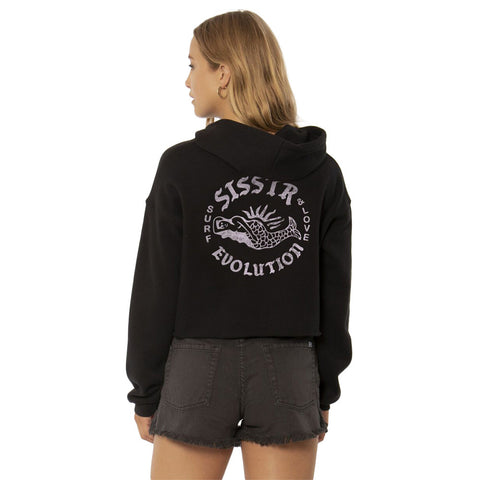 SisstrEvolution Mermaid Daydream L/S Knit Hoodie - Black
