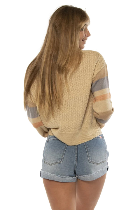 SisstrEvolution Pearl Sweater Top - Biscotti