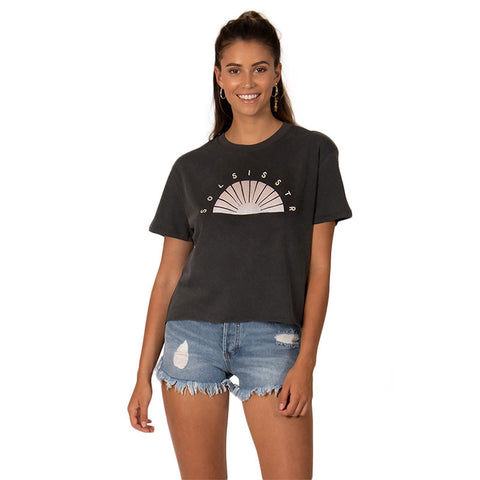 SisstrEvolution Sol Sisstr Crop Tee - Charcoal