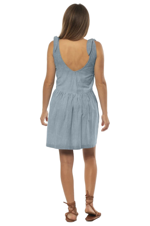 SisstrEvolution Sweet Melody Woven Dress - Chambray