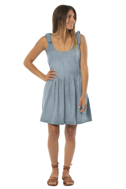 SisstrEvolution Sweet Melody Woven Dress - Chambray