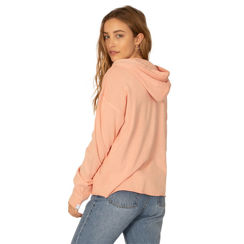 SisstrEvolution Zippin Along Knit Hooded Fleece - Peach