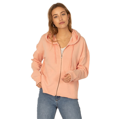 SisstrEvolution Zippin Along Knit Hooded Fleece - Peach