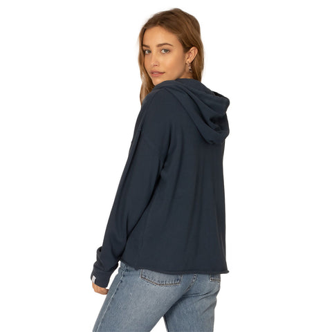 SisstrEvolution Zippin Along Knit Hoodie - Midnight