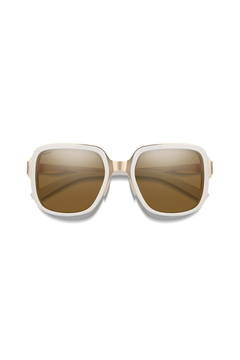 Smith Aveline Sunglasses - White Gold / Polarized Brown-Front