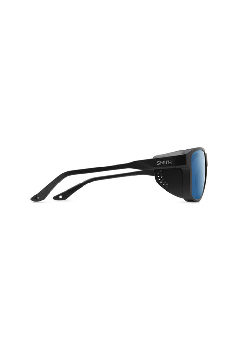 Smith Embark Sunglasses - Matte Black / ChromaPop Polarized Blue Mirror-Side