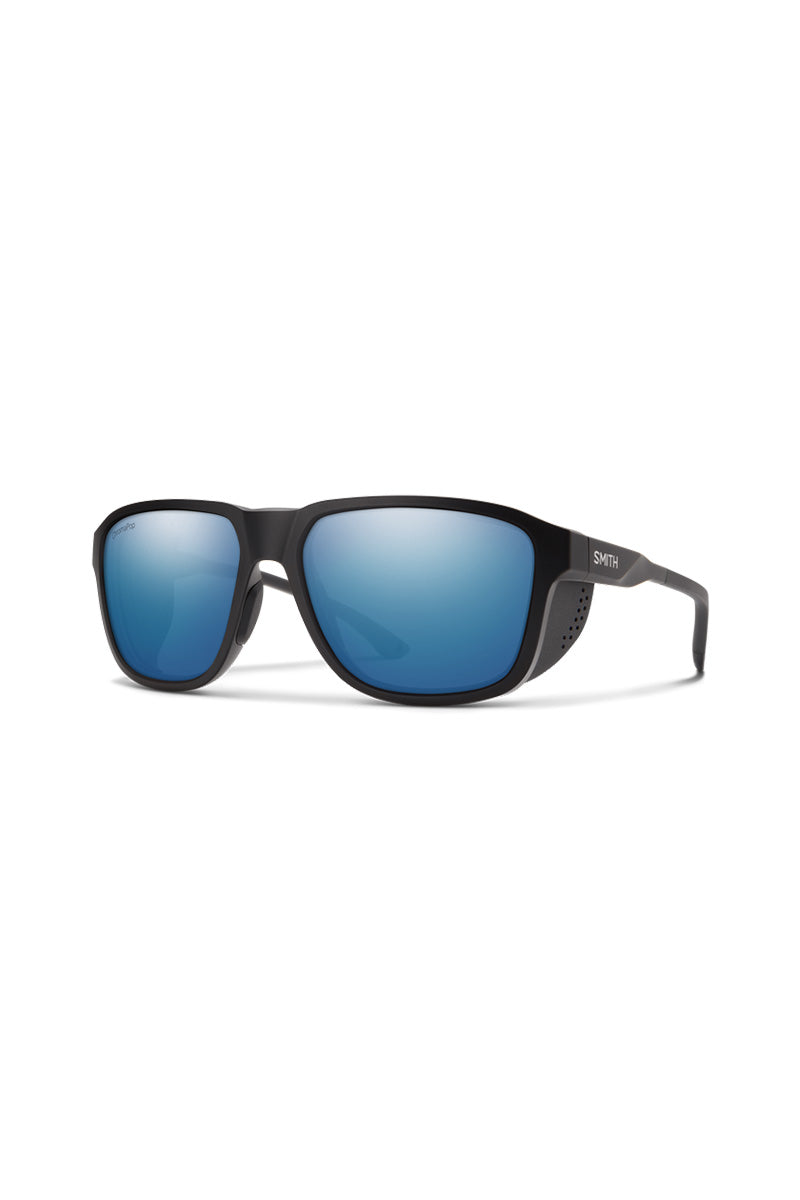 Smith Embark Sunglasses - Matte Black / ChromaPop Polarized Blue Mirror