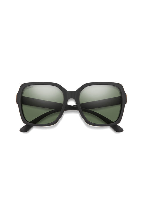 Smith Flare Sunglasses - Matte Black / ChromaPop Polarized Gray Green-Front