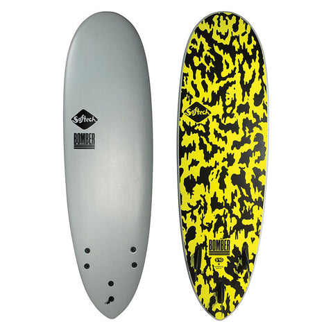 Softtech Bomber 6'4" Surfboard - Grey / Acid