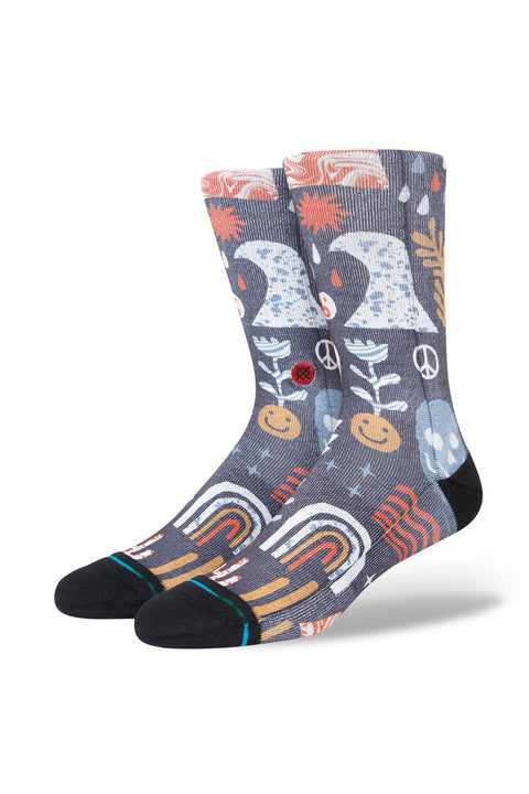 Stance Terrain Crew Socks - Washed Black