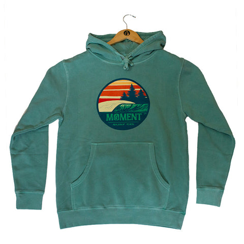 Moment Sunset Waves Pullover Hoodie - Seafoam