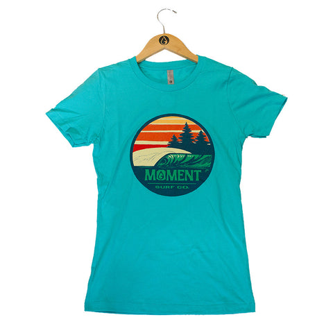 Moment Sunset Waves Tee - Tahiti Blue