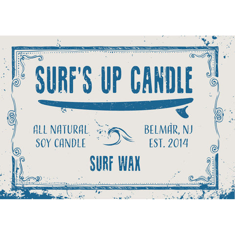 Surfs Up Candle 16oz Mason Jar Candle - Surf Wax