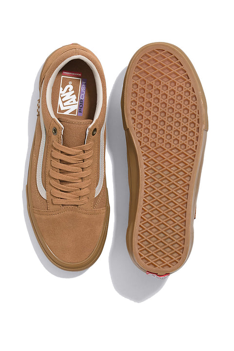 Vans Skate Old Skool Shoe - Light Brown / Gum - Bottom and Top