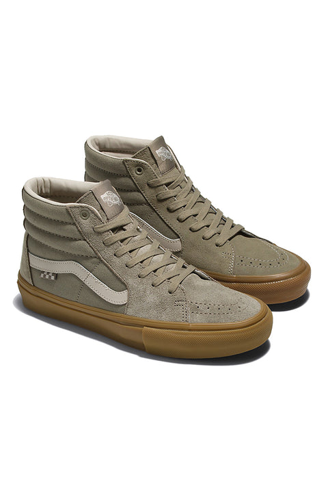 Vans Skate Sk8-Hi Shoe - Khaki / Gum - Two