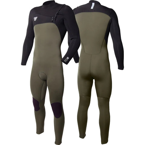 Vissla 7 Seas Comp 3/2 Chest Zip Wetsuit - Army