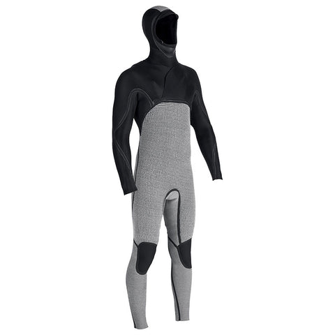 Vissla 7 Seas 5/4/3 Hooded Full Suit - Black Fade