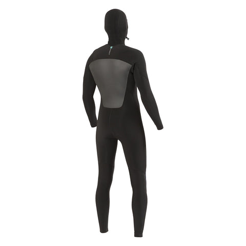 Vissla 7 Seas 5/4 Hooded Chest Zip Wetsuit - Black