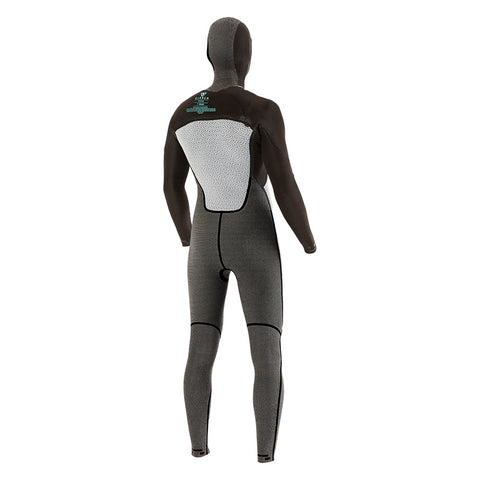 Vissla 7 Seas 5/4 Hooded Chest Zip Wetsuit - Black