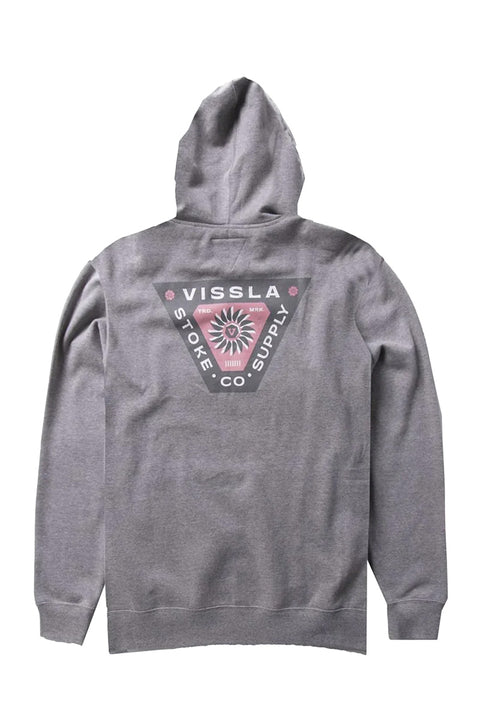 Vissla Coastal Eco Pullover Hoodie - Athletic Heather - Back