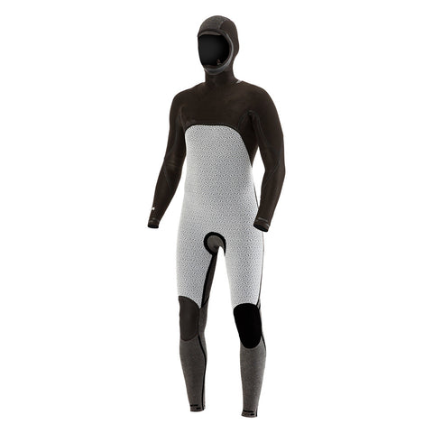 Vissla High Seas 4/3 Hooded Full Suit - Black Heather