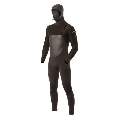 Vissla High Seas 4/3 Hooded Full Suit - Black Heather