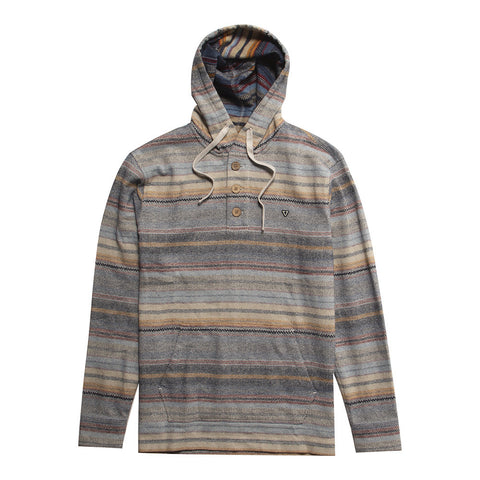 Vissla Poches Flannel Popover Hoodie - Bone
