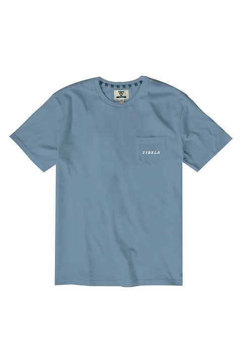Vissla Portal S/S Pocket Tee - Faded Denim