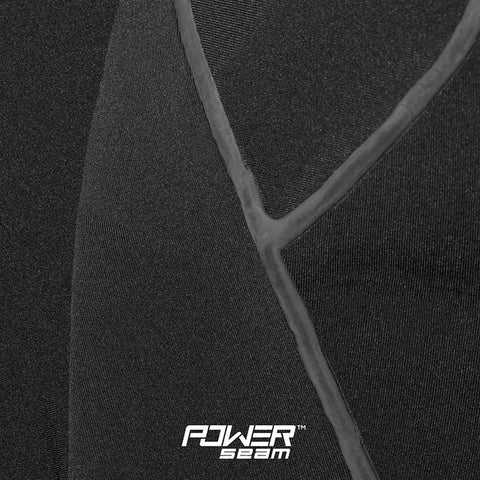 Vissla 7 Seas Power Seam 4/3 Chest Zip Wetsuit - Black - Power Seam Detail
