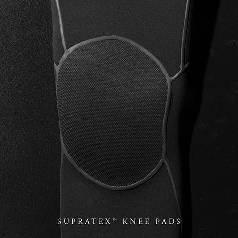 Vissla 7 Seas Power Seam 4/3 Chest Zip Wetsuit - Black - Kneepads