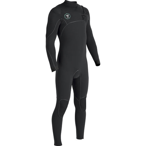 Vissla 7 Seas Power Seam 4/3 Chest Zip Wetsuit - Black