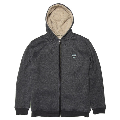 Vissla The Trip Sherpa Zip Hoodie - Black Heather