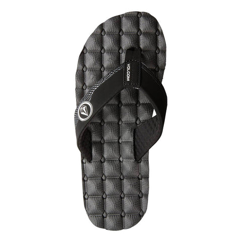 Volcom Recliner Big Boys Youth Sandal - Black / White