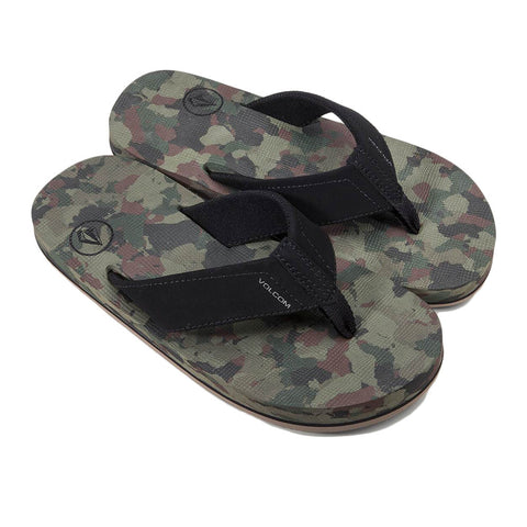 Volcom Victor Big Boys Youth Sandal - Dark Camo