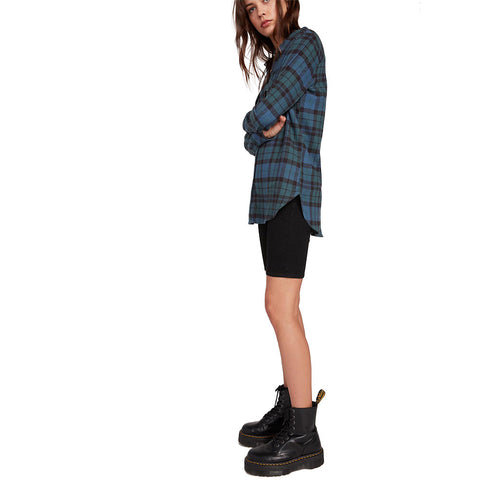 Volcom Getting Rad Plaid Flannel - Emerald Green