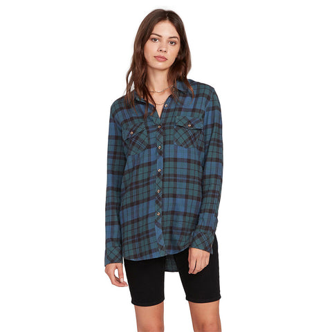 Volcom Getting Rad Plaid Flannel - Emerald Green
