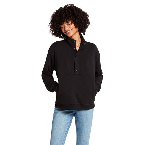 Volcom Getting Staxxed Mock Neck Sweatshirt - Black