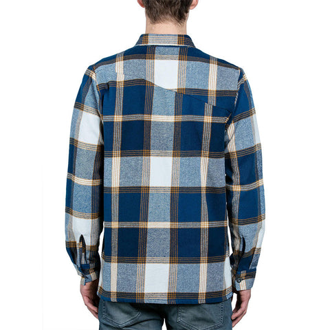 Volcom Heavy Daze Long Sleeve Flannel - Indigo