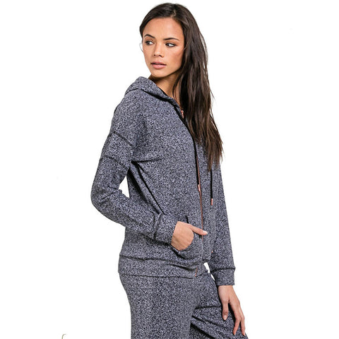 Volcom Lil Zip Hoody - Heather Black