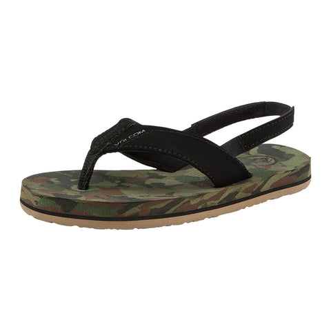 Volcom Boys (2-7) Victor Sandal - Dark Camo