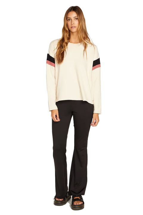 Volcom Lived In Lounge Crew Fleece - Cream