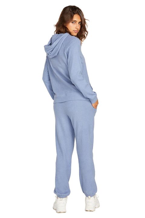 Volcom Lived In Lounge Hoodie - Washed Blue - Back