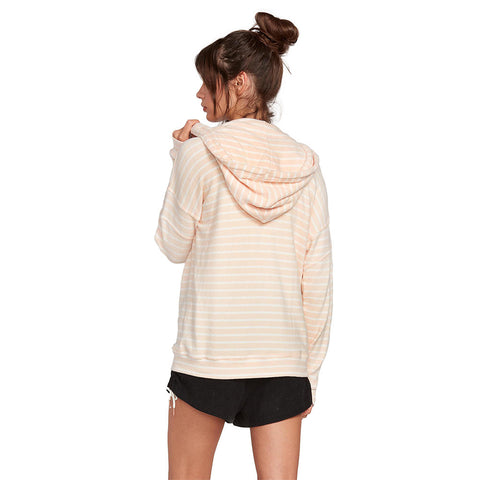 Volcom Lived In Lounge Zip Hoodie - Light Peach